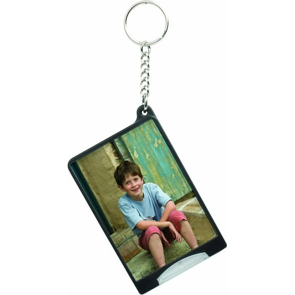 Snapins 2" x 2.875" Black Flashlight Photo Keychains - Pack of 72