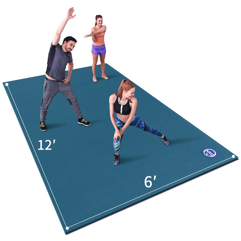 Extra Large Exercise Mat 6 x 12 x 7mm High Density Workout Mats for Home Gym Flooring Extra Thick Durable Cardio Mat Ideal for All Intense Fitness Shoe Friendly Non Slip Walmart