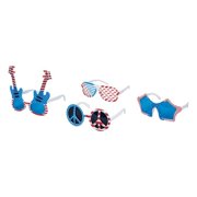 Good Old Values G88146 Patriotic Novelty Glasses Plastic - pack of 24