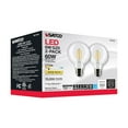 thumbnail image 3 of Satco 6 Watt G25 LED - Clear - Medium base - 90 CRI - 2700K - 120 Volt - 2 Pack, 3 of 11