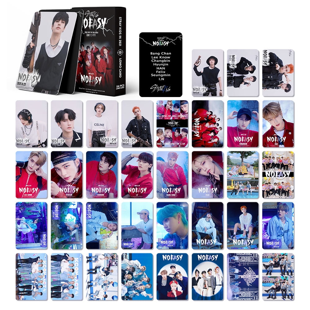 Kpop Stray Kids Photocards 54Pcs Stray Kids Lomo Cards Stray Kids NOEASY  Album Cards Set Stray Kids 2021 Mini Postcards Kpop Stray Kids Merch  Photocard Pack Gift for Girls Fans 