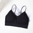 thumbnail image 2 of Fsqjgq Sports Bras for Women Removable Cup Padded Lightly Lined Wireless Bras Smoothing Comfort Soft Full Coverage T-Shirt Bras Bralettes Black, 2 of 3