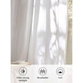 thumbnail image 6 of Sheer Curtains 108 Inches Long, White Semi Sheer Curtains Light Filtering Window Treatment, Modern Minimalist Pure Soild Color Privacy Voile Drapes for Living Room Bedroom 52x108 Inch, 6 of 7