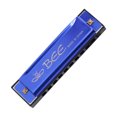 thumbnail image 1 of MasteelfCA 10 Hole Plastic Harmonica Music Instrument for Beginner Students Kids Gift (Blue), 1 of 7