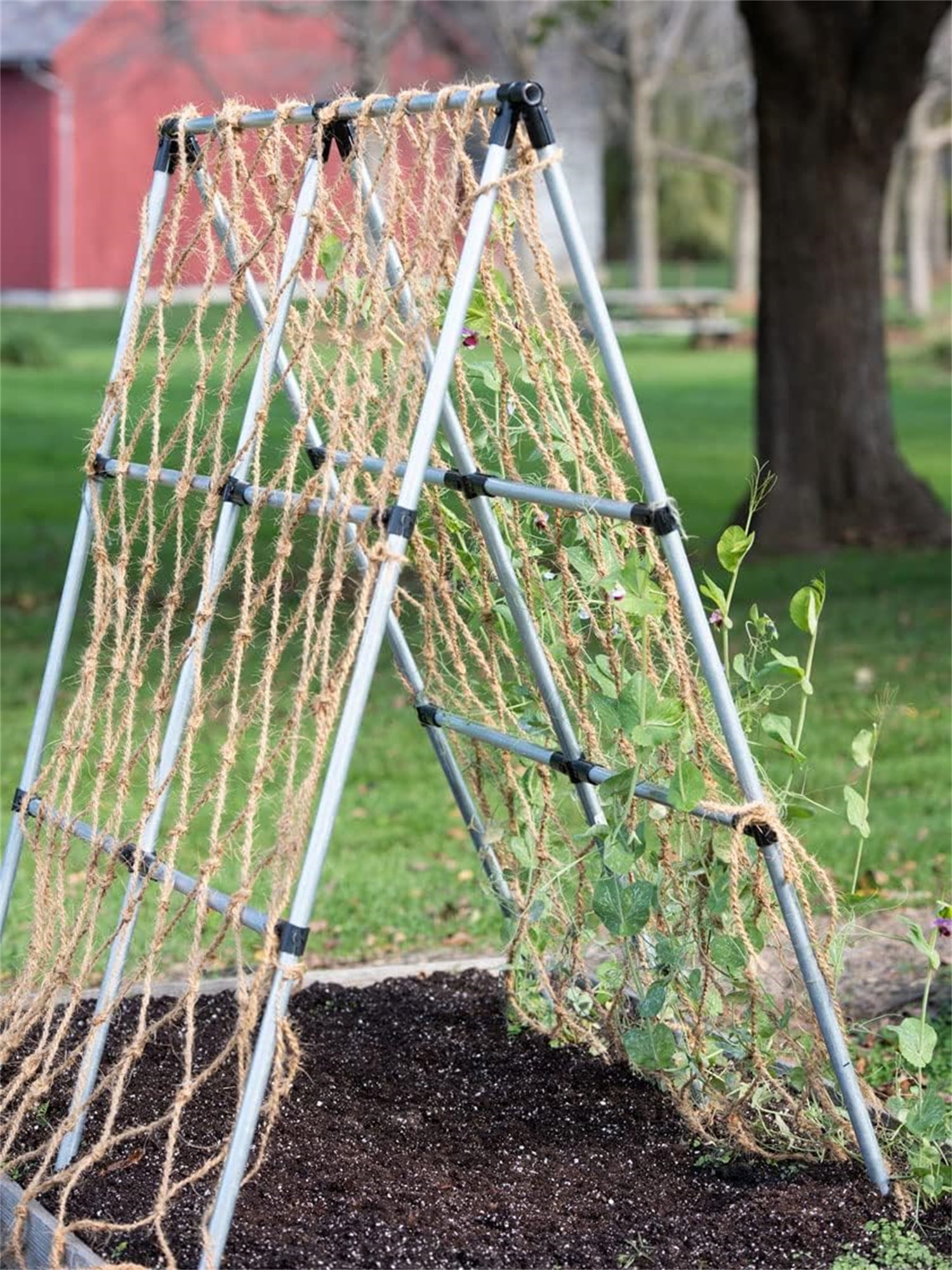 Bexikou Jute Netting,Plant Support Netting,Climbing Plant Growth Netting for Outdoor Garden Vine Plants and Wall Decoration(1.8 x 3.5m / 5.9 x 11.5FT)