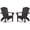 Black, variant on GONICHA HDPE Folding Adirondack Chair, Weather-Resistant ,Suitable for Backyard and Porches, Brown