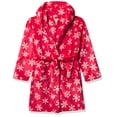 thumbnail image 1 of Boys' Fuzzy Fleece Robe, Holiday Snowflakes, Large (6-7 Years), 1 of 2