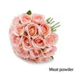 thumbnail image 4 of Ramo de flores artificiales Injueey rosas realistas para decoración del hogar Rosado, 4 of 6