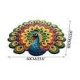 thumbnail image 2 of 60x60cm Crystalline Velvet Quick-Dry Non-Slip Bath Mat with Peacock Design, Decorative Non-Slip Mat for Bathroom and Living Areas, 2 of 8