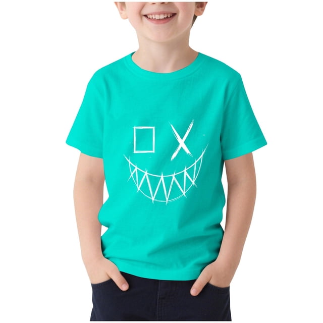 Camiseta de Cuello Redondo de Manga Corta Vestido de Verano para Niños Lindo Casual para el Ocio Diario, Deportes, Sueño Y Desgaste en el Hogar, Tela de Mezcla de Poliéster Suave