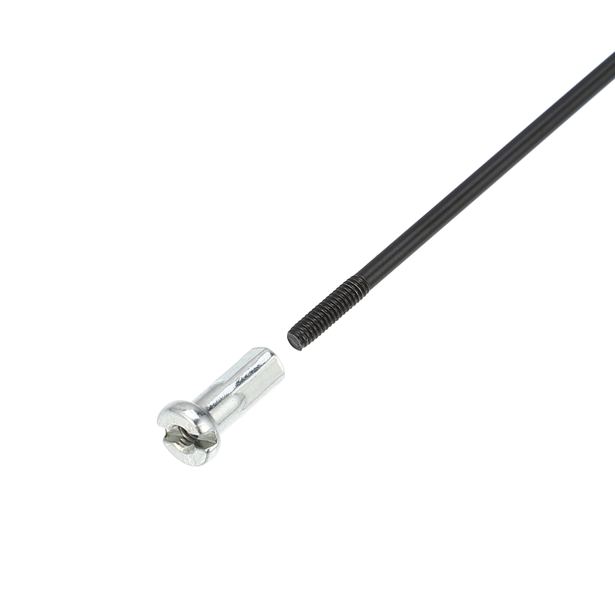 Unique Bargains 40Pcs 14G J Bend 2mm Bike Bicycle Spokes with Nipples Steel Black 8.9"