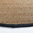 thumbnail image 3 of SAFAVIEH Natural Fiber Maisy Solid Area Rug, Natural/Black, 8' x 8' Round, 3 of 11