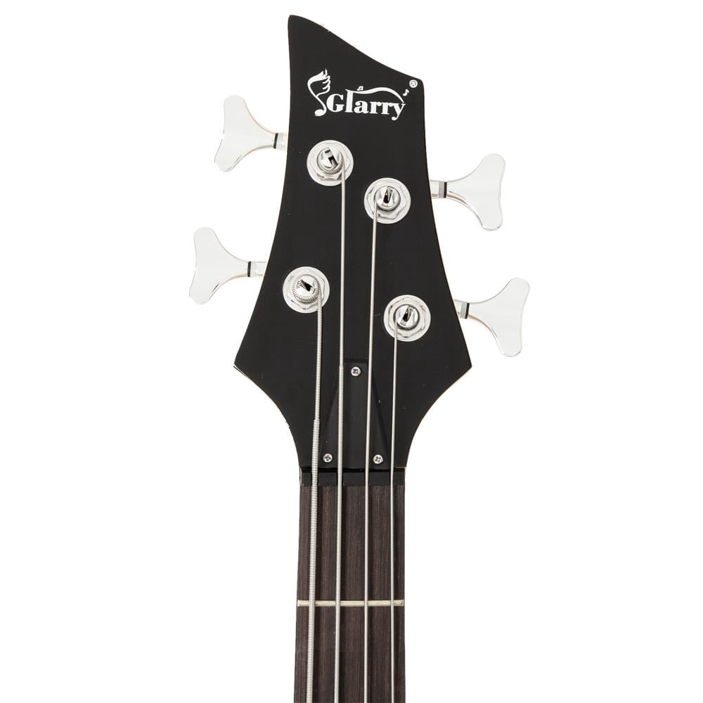 Glarry 4 Strings Fire Style Electric Bass Guitar For Beginner with 20w Amp Black