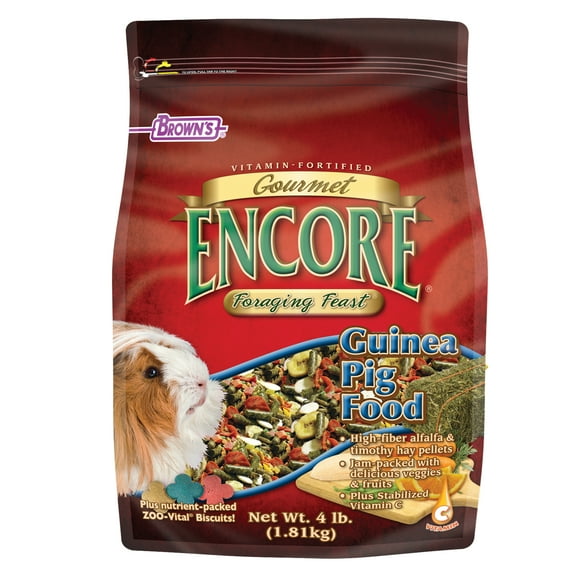 Encore Gourmet Foraging Feast Guinea Pig Food, 4 lb.