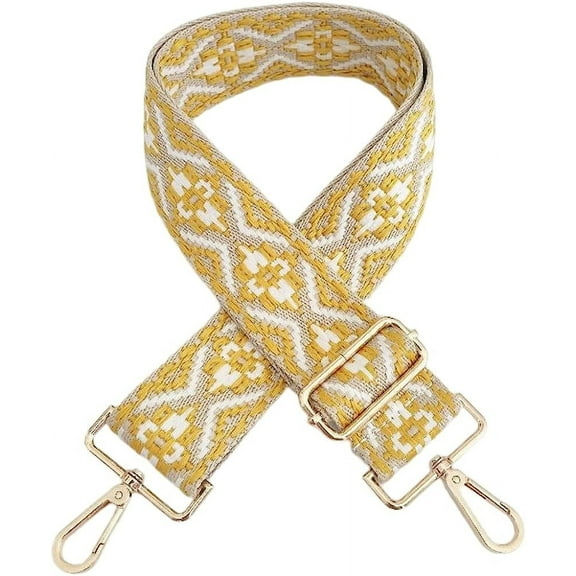 Kukuzhu Jacquard Wide Shoulder Strap Adjustable Purse Strap Replacement Crossbody Bag Strap Handbag Strap Accessory