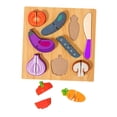 thumbnail image 4 of Rompecabezas de madera para cortar, juego de rol Montessori, juguetes de cocina para preescolar, corte de alimentos Verdura, 4 of 9