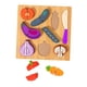 thumbnail image 4 of Rompecabezas de madera para cortar, rompecabezas de combinación, juguete de aprendizaje, juego de simulación preescolar, juego de rol Verdura, 4 of 9