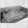 thumbnail image 6 of Brick Wall Soft Flannel Fleece Blanket, Black and White Hand-drawn Stonewall Design Urban Architecture City Theme, Cozy Plush for Indoor and Outdoor Use, 50" x 70", Black and White, by Ambesonne, 6 of 6