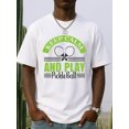 thumbnail image 1 of T Shirt Men'S Fun Pickleball Pattern | Keep Calm And Pickleball Slogan Plus Size Available, 1 of 5