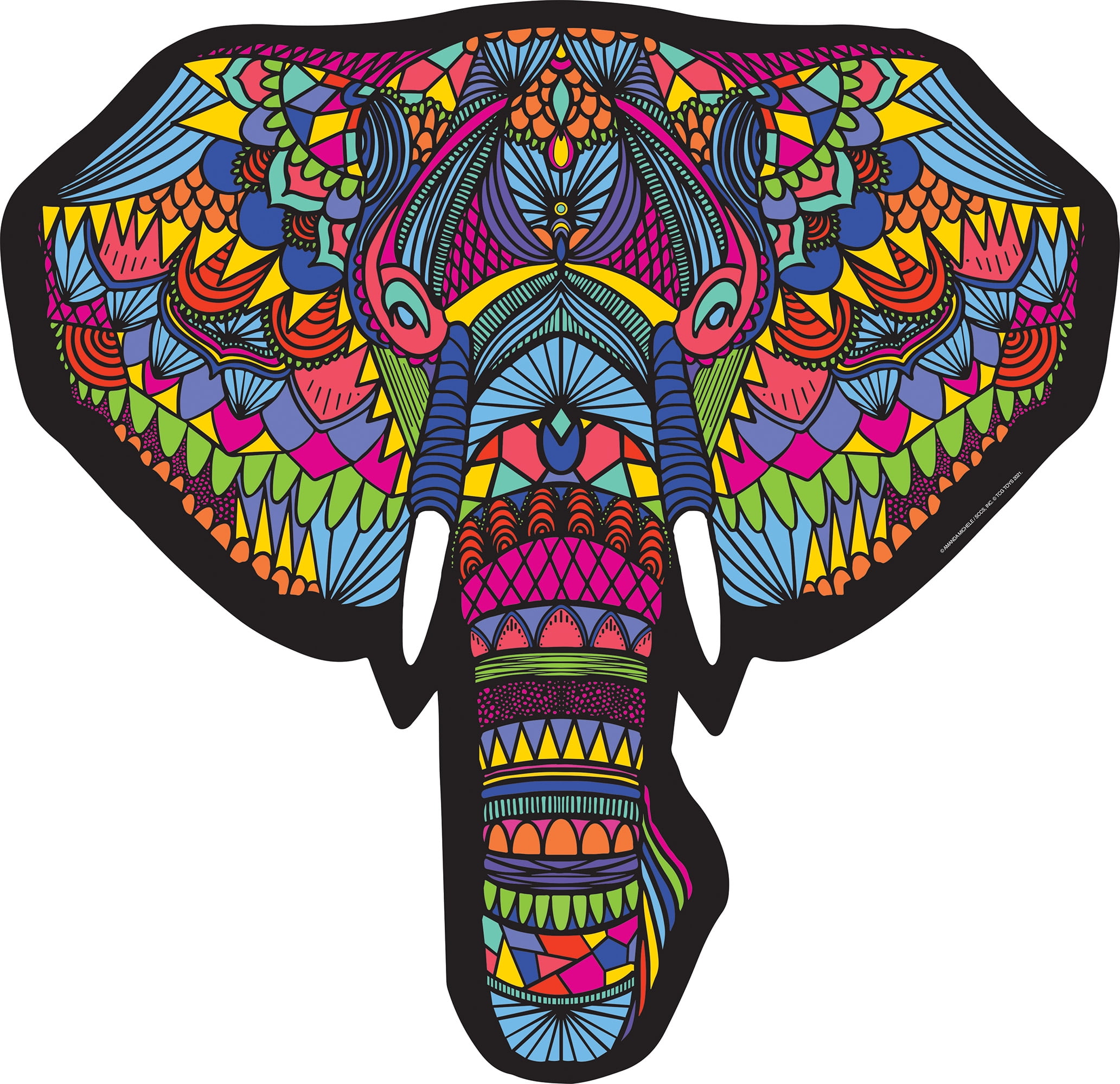HIDDEN SHAPES PUZZLE - ELEPHANT