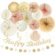 thumbnail image 1 of Decoraciones Para Fiestas De Cumpleaños Bohemias De Otoño, Color Champán, Dorado Y Beige, 21 Piezas De Pancarta Feliz Retro Neutral De Otoño Para Niña, Serpentinas De Papel De Melocotón Dulce, Farolil, 1 of 7