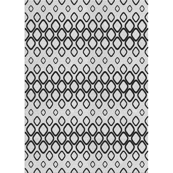 Ahgly Company Machine Washable Indoor Rectangle Transitional White Smoke Area Rugs, 2' x 4'