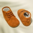 thumbnail image 2 of Toddler Boots,Baby Boots Lace Up Soft Sole Baby Shoes,Girl Boots,6-12 Months,Brown, 2 of 9