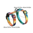 thumbnail image 3 of Puawkoer Cat Harness and Leash Set Escape Proof Adjustable Rainbow Cat Harness with Safety Buckle Colorful Walking Harness for Indoor Outdoor Small Medium Cats Durable Comfortable Travel Gear, 3 of 3