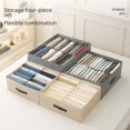 thumbnail image 1 of Caja de almacenamiento de ropa con compartimento de doble fila, caja de almacenamiento de tela para el hogar, cajón plegable, armario, organizador, artefacto de almacenamiento, 1 of 4