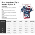 thumbnail image 5 of Fotbe fisherman fishing with USA flag Pattern Hawaiian Shirt for Men Unisex Summer Beach Casual Short Sleeve Cotton Linen Button Down Shirts,XX-Large, 5 of 7