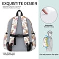 thumbnail image 5 of Highland Cow and Flower Print Cute School Backpack with Padded Back and Adjustable Shoulder Straps 13.4"x11"x4.7", 5 of 5