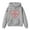 Gray, variant on Girls' Trendy Print Long Sleeve Hoodie Girl's Fall/Winter Valentine's Day EKG Printed Padded Hooded Throwback Pocket Sweatshirt Long Sleeve Hooded Sweatshirt For Girls