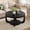 black, variant on Tribesigns 2-Tier Round Coffee Table, Circle Coffee Table with Storage, Modern Accent Center Table for Living Room, Thick Tabletop & Base, Rustic Brown