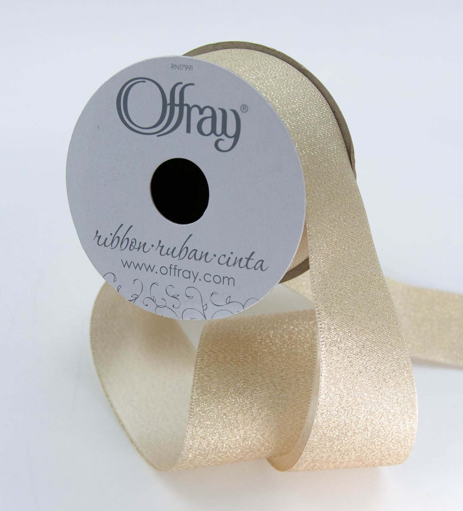 Offray 5/8x21' Grosgrain Solid Ribbon - Yellow Gold - Ribbon & Deco Mesh - Crafts & Hobbies