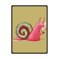 thumbnail image 1 of RYLABLUE Cute Snail Smoking Fleece Blanket Throws 58x80 inches, 1 of 3