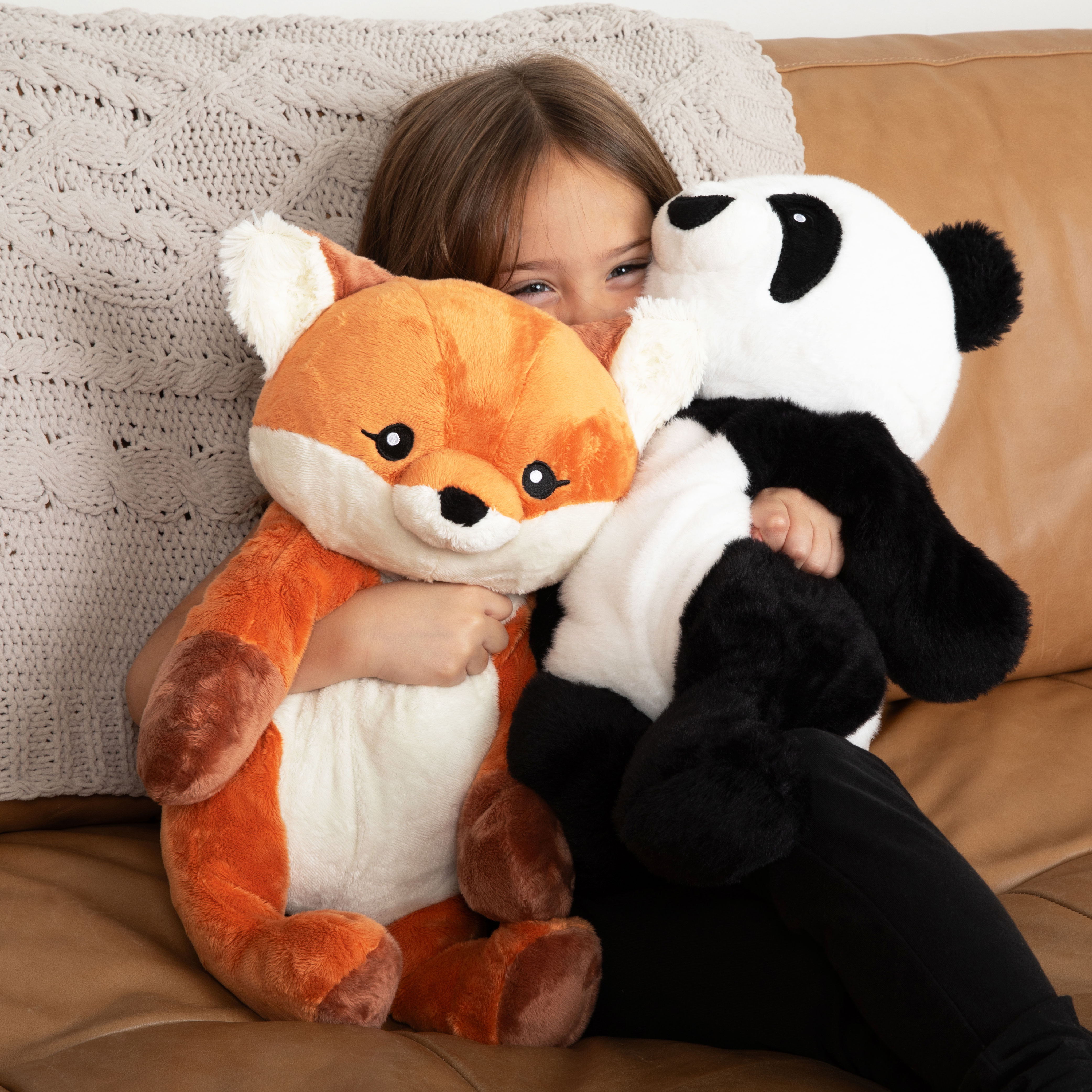 Hugimals Forrest the Fox 4.5lbs Weighted Self Care Stuffed Animal Stress and Anxiety Relief Plush for Adults and Kids