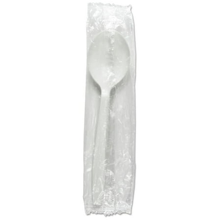 BWKSSHWPPWIW Heavyweight Wrapped Polypropylene Soup Spoon - White (1000/Carton)