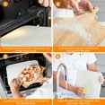 thumbnail image 6 of Gyreuni Pizza Stone Set,13" Pizza Stone for Oven with Steel Scraper& Metal Rack/Handle & Pizza Peel(OAK),& 10pcs Cooking Paper,for Home Cooking Pizza or Bread, 6 of 9