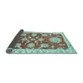 thumbnail image 2 of Ahgly Company Indoor Round Oriental Light Blue Traditional Area Rugs, 5' Round, 2 of 4