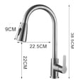 thumbnail image 3 of Robinet de Cuisine Extractible pour Évier, Robinet d'Eau à une Poignée, Mitigeur à Rotation, 3 of 6