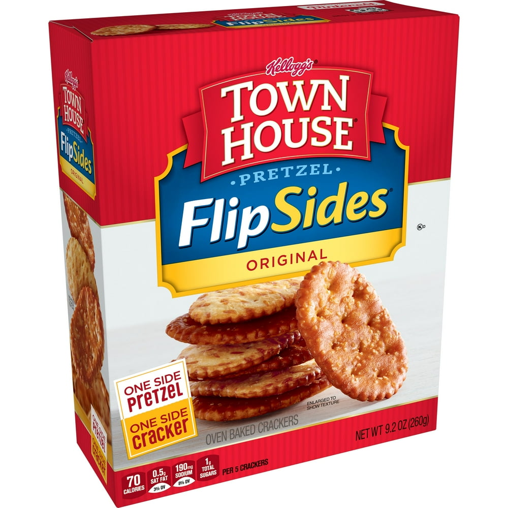 Kellogg's Town House Pretzel FlipSides, Original, Oven Baked Crackers
