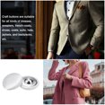 thumbnail image 6 of Uxcell 10pcs 32L Fabric Cloth Covered Button 20mm Round Metal Sewing Buttons for Suits Dress Blouses, White, 6 of 6