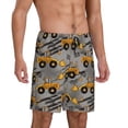 thumbnail image 2 of Wukai Retro Excavator Men’s Short Pajama Pants With Pockets Soft Sleep Pj Shorts for Men-, 2 of 6