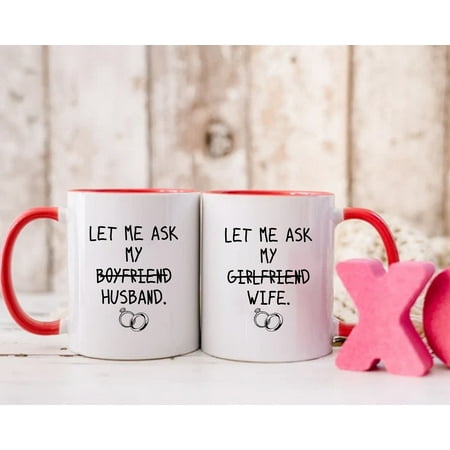 

Familyloveshop LLC Engagement Coffee Mugs Wife Mug Husband Mug Newlyweds Gifts Wedding Gifts Married Gifts Anniversary Engagement Wedding Gifts for Him Her Mr and Mrs Couple Mugs