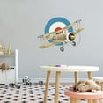 thumbnail image 3 of Cartoon Wall Decals for Boy's Bedroom - Flying Airplane Wall Sticker Decal With Easy Installation Instructions Kid's Bedroom Décor Wall Sticker - Size: 30 In x 21 In, 3 of 5
