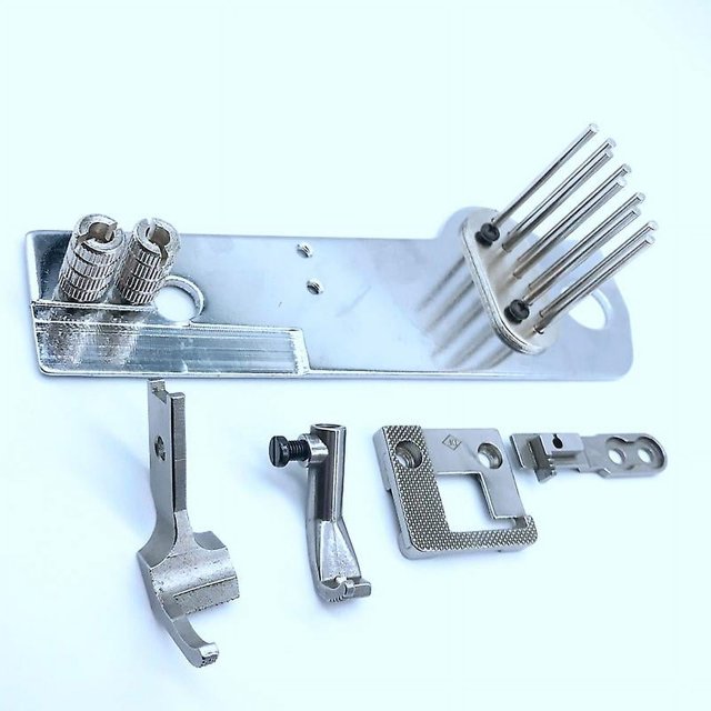juego de tornillos para placa de aguja de fijación de máquina de coser, piezas de fijación de encuadernación completas para 335 BG335, color plateado