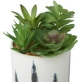 thumbnail image 4 of DecMode 9" Artificial Succulents Plant in Realistic Leaves and Porcelain Pot (2 Count), 4 of 8