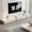 White-C2, variant on Modern Entertainment Center with Storage, 142" Extra Large TV Stand for Living Room with Sintered Stone, Floor TV Console Modular Media Console for 75+ Inch TVs