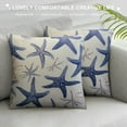 thumbnail image 3 of GOSMITH  Ocean Theme Starfish Sea Horse Coral Anchor  Home Decorative Throw Pillow Case Cushion Cover for Couch Sofa Bed, 3 of 5