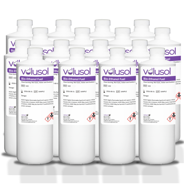 Bio Ethanol Fireplace Fuel 16 oz. / 500 mL (Pack of 16)